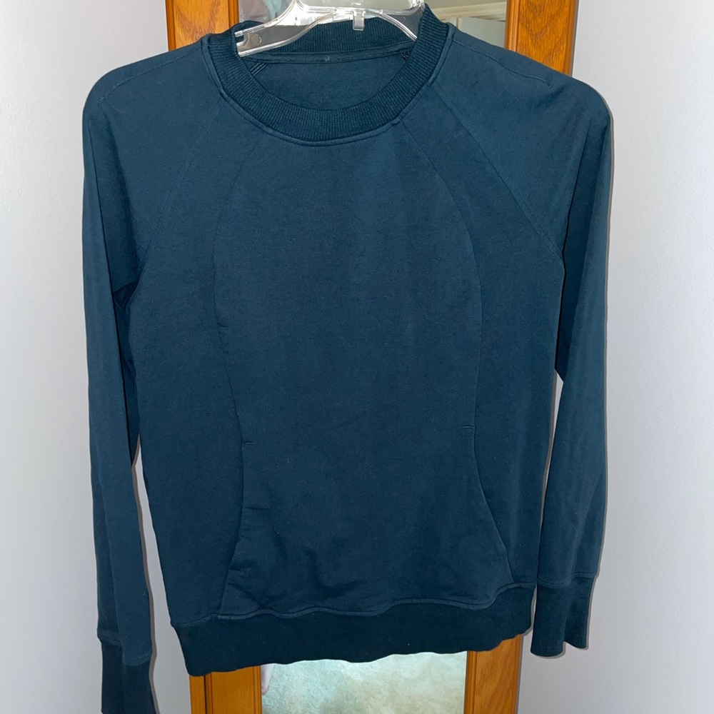 Lululemon Dark Teal Scuba Crew Sz 6